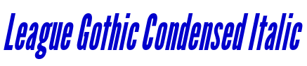 League Gothic Condensed Italic 字体